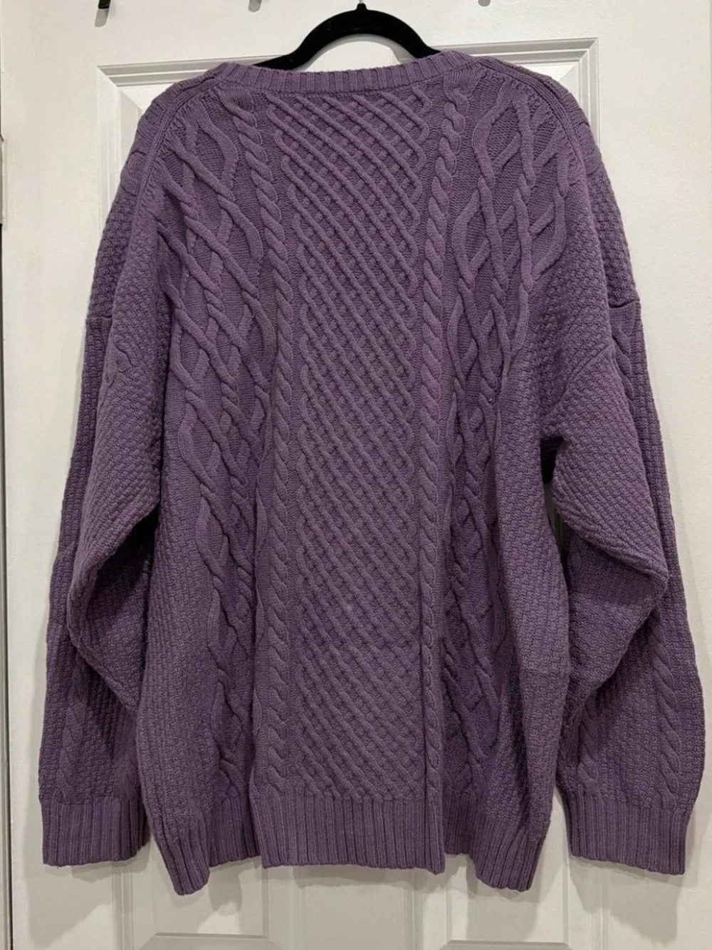 Aritzia Cozy Cable Knit Sweater - Dusty Purple